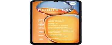 Xiaomi Redmi 13C 17,1 cm (6.74") Dual SIM Android 13 4G USB Type-C 4 GB 128 GB 5000 mAh Czarny