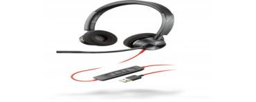 Słuchawki nauszne Poly Plantronics Blackwire C3320 213934-01 USB-A, MS Teams