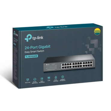 Switch niezarządzalny TP-Link TL-SG1024DE, 24-portowy, Rack/Desktop, Easy Smart, Gigabit Ethernet