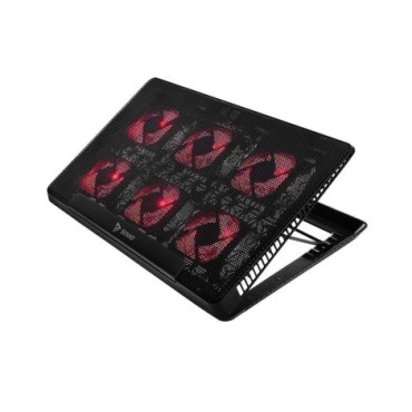 Savio Laptop cooling pad 6 backlit fans 2000 RPM COS-01 podkładka chłodząca do laptop 43,9 cm (17.3") Czarny, Czerwony